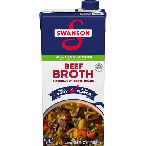 Vista 10 de Swanson Caldo de carne con 50% menos de sodio, 14.5 oz.