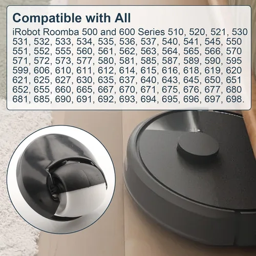 Vista 7 de Rueda pivotante delantera para IRobot Roomba, conjunto de rueda delantera con bola pivotante para IRobot Roomba 500, 600, 700, 800, 900, series e, i