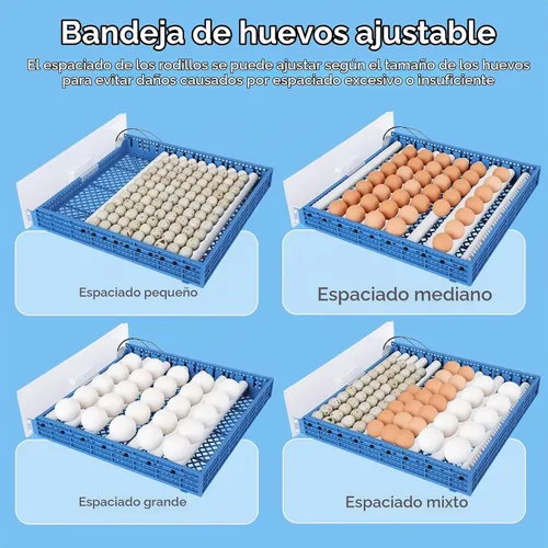 Vista 7 de Incubadora automática de 120 huevos, incubadora automática para incubar huevos, con girador automático de huevos, control de temperatura y humedad
