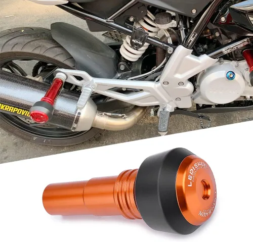 Vista 10 de Accessoires Protección contra caídas Deslizador de escape compatible con KTM DUKE 390, RC390, DUKE250, DUKE200, ADV 390, DUKE 390 250 200 (negro)