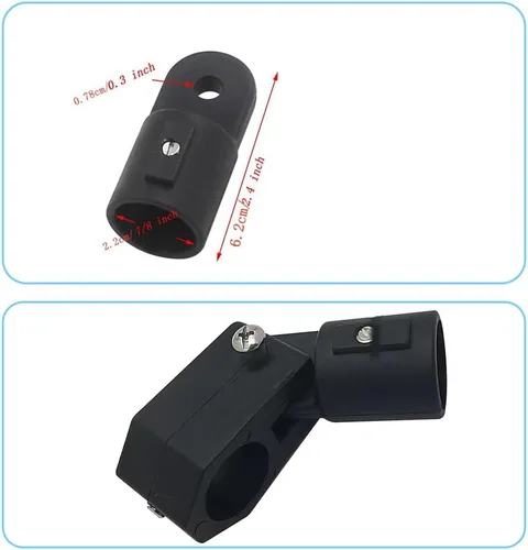 Vista 6 de 4 unids barco bimini accesorios tapa tapa ojo extremo nylon negro par 7/8 pulgadas barco bimini top
