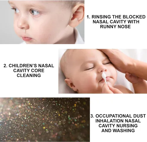 Vista 4 de Aspirador nasal para bebés, 1 paquete, 4 piezas, aspirador nasal de silicona seguro y reutilizable para recién nacidos, eliminación de moco infantil