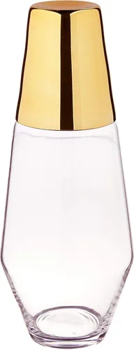Vista 11 de American Atelier Juego de 2 jarras de agua de vidrio acanalado de 30 onzas con vaso, juego de 2 – boquilla fácil de verter de 10 pulgadas, taza