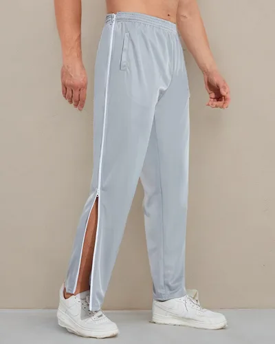 Vista 7 de AIFARLD Pantalones rasgados para hombre con cremalleras laterales y bolsillos para baloncesto, rodillapierna, poscirugía