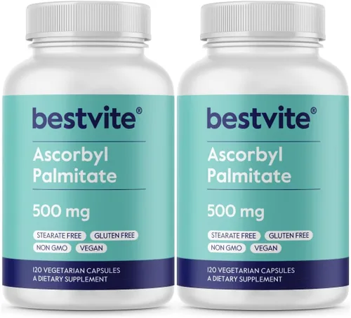 Vista 8 de BESTVITE Palmitato de ascorbilo 500 mg (120 cápsulas vegetarianas) - Sin estearatos - Sin rellenos - Sin agentes de flujo