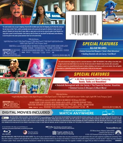 Vista 2 de Sonic The Hedgehog 2-Movie Collection Blu-ray
