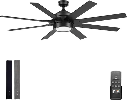 Vista 10 de Honeywell Ceiling Fans - Ventilador de techo Xerxes 51473-01, 62, negro mate