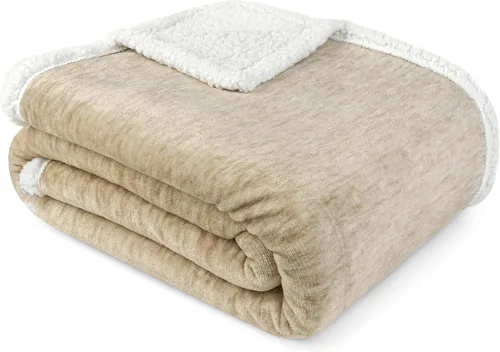 Vista 16 de PAVILIA Premium Manta de vellón sherpa de Navidad regalo de decoración navideña, afelpada, cálida y acogedora, de microfibra y reversible, para Pan