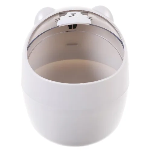 Vista 5 de VANZACK Mini bote de basura con tapa, papelera de escritorio, cubos de basura pequeños para escritorio