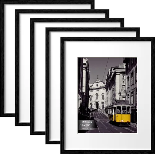 Vista 81 de eletecpro Juego de 5 marcos de fotos de 8 x 10 pulgadas, collage de fotos, decoración de pared, fotos de 5 x 7 con paspartú o de 8 x 10 pulgadas sin