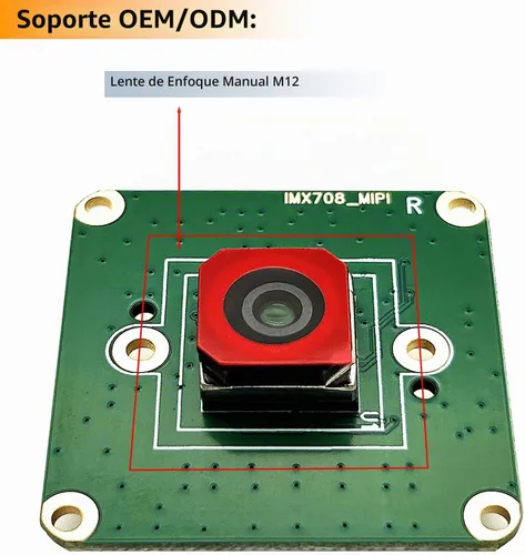 Vista 4 de Módulo de cámara de enfoque automático de 12MP para Raspberry Pi, sensor IMX708, FOV de 75°, HDR, compatible con Pi 5,4,3, Zero, CM4