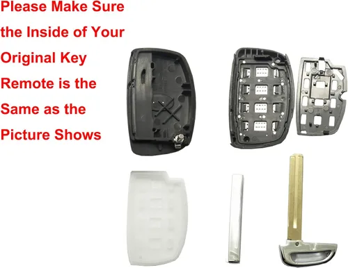 Vista 3 de Horande Funda de repuesto para llavero para Hyundai Sonata Tucson Elantra sin llave