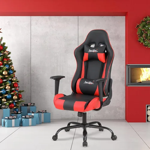 Vista 7 de Silla Gamer - Silla reclinable ergonómica de respaldo alto para juegos de PC con reposacabezas y soporte lumbar para adultos y niños de 8 a 12 años