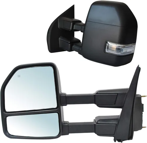 Vista 16 de JZSUPER Espejos de remolque aptos para 1999 2000 2001 2002 2003 2004 2005 2006 2007 Ford F250 F350 F450 F-550 Super Duty, eléctricos