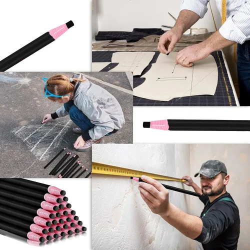 Vista 6 de Tinlade Marcador de porcelana de 36 piezas, lápiz de grasa para metal Negro