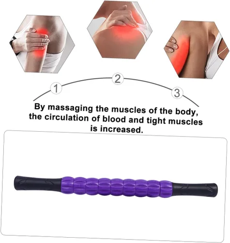 Vista 7 de TIDTALEO Práctico rodillo muscular para masaje de tejido profundo, rueda de relajación de plástico para hombres y mujeres, mango ergonómico