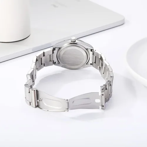 Vista 7 de BUREI Couple Watch for Men and Women Dress Minimalist Stainless Steel Watches Waterproof Fashion Watches