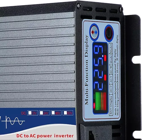 Vista 6 de Inversor de corriente de onda sinusoidal de 5000 W, 12 V/24 V/48 V/60 V CC a 220 V CA con pantalla LCD para RV/camión/coche/emergencia/solar