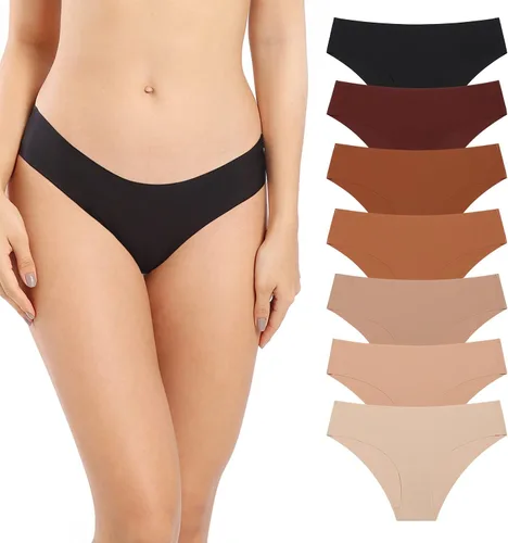 Vista 14 de SHARICCA Bragas de Bikini sin Costuras para Mujer, de Corte Descarado, Invisibles, Transpirables, Suave, Elásticas, Ropa Interior, Paquete Múltiple