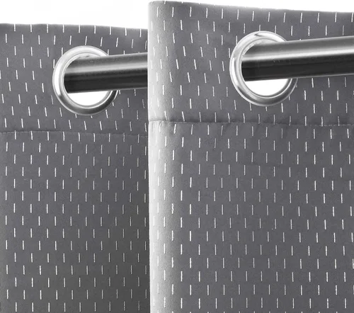 Vista 22 de BNM - Paneles de cortinas opacas para oscurecer la habitación con 6 ojales, cortinas perfectas para ventanas de cocina, dormitorio o sala de estar