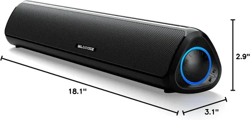 Vista 2 de [Usado] Parlantes para Computadora para PC de Escritorio, Parlantes Portátiles HiFi Estéreo Bluetooth 5.3 para Computadora, Barra de Sonido para Gris