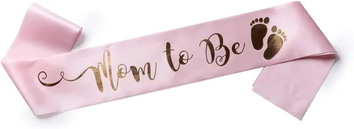 Vista 7 de OLILLY Banda perfecta para mamá blanca y dorada: disfruta de tu baby shower (blanco)