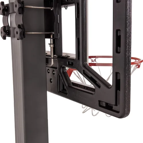 Vista 26 de Aro de baloncesto juvenil Silverback Junior de 33" con tecnología de montaje Lock 'n Rock. Se monta en postes redondos y verticales, color negro