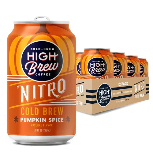 Vista 8 de High Brew Coffee, Nitro Black, Café Cold Brew, Sin Azúcar, Sin Lácteos, 10 Fl Oz, Listo para Beber (Paquete de 12)