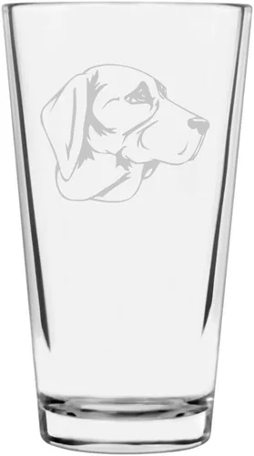 Vista 384 de Podenco Canario - Vaso de pinta de 16 onzas con temática de perro personalizado