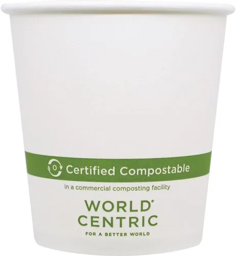 Vista 7 de World Centric - Vasos de papel 100% compostables, hechos de papel certificado FSC, forro biológico a base de plantas, para bebidas calientes