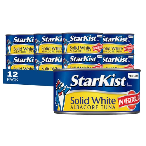 Vista 13 de StarKist Atún Blanco Albacore en Trozos en Agua, 12 Oz, Paquete de 12 17g Protein Per Serving, Wild Caught, Gluten Free, Soy Free, 80 Calories Per