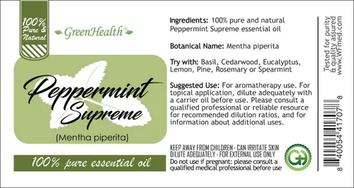 Vista 7 de 10 ml menta Supreme Aceite Esencial (100% Pure & Uncut) – Greenhealth