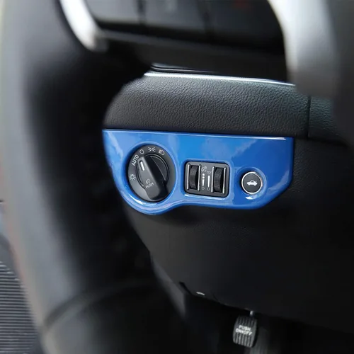 Vista 4 de Voodonala Para interruptores de faros delanteros Challenger Charger para Dodge Challenger 2015-2025+, para Dodge Charger 2010-2023+, ABS azul, 1
