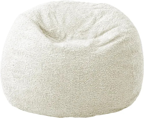 Vista 21 de Sorra Home Puf – Cojín de felpa y cómodo para interiores con relleno de frijoles trupedic para todas las edades, color morado Barrett