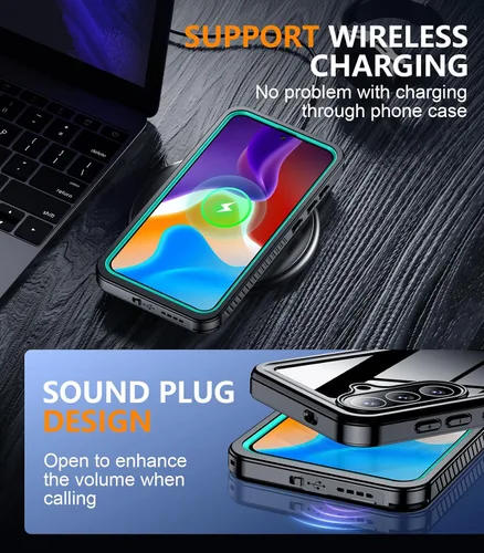 Vista 80 de Temdan - Funda impermeable diseñada para iPhone 12, protector de pantalla y cámara integrado IP68 bajo el agua, cuerpo completo, a prueba de caídas