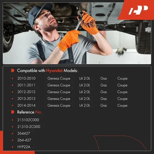 Vista 2 de A-Premium Cárter de aceite de motor con tapón de drenaje compatible con Hyundai Genesis Coupé 2010 2011 2012 2013 2014 L4 2.0L