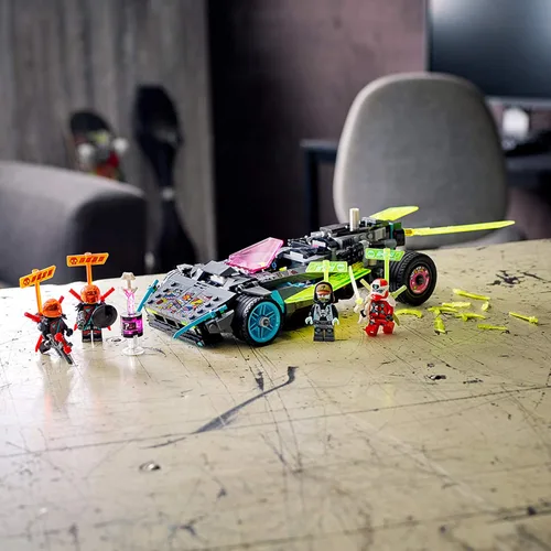 Vista 6 de LEGO NINJAGO Auto de juguete Ninja Tuner 71710, kit de construcción para niños (419 piezas)