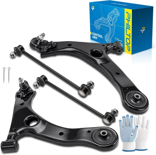 Vista 198 de PHILTOP Kit de suspensión delantera de 10 piezas, brazos de control inferiores con juntas de bola, eslabones de extremo de barra estabilizadora