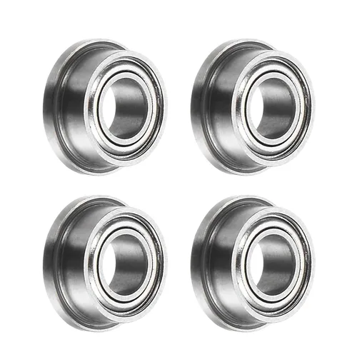 Vista 20 de uxcell Rodamiento de bolas con brida FR8ZZ, 4 rodamientos de brida ABEC1 de doble blindaje de acero cromado de 1/2 "x 1 1/8" x 5/16 pulgadas