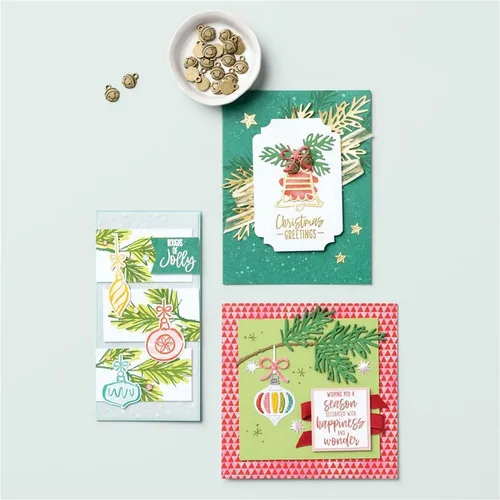 Vista 4 de Juego de sellos y troqueles de felicitación de Navidad para hacer tarjetas, sellos transparentes y troqueles de corte de metal para álbumes