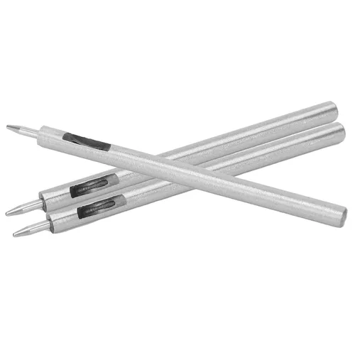 Vista 6 de YWBL-WH 3 piezas de perforador de cuero para manualidades, herramienta de perforación de acero aleado para correas de reloj, cinturones