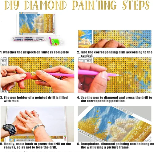 Vista 5 de Kits de pintura de diamantes de tortugas de playa luminosas para adultos por número, pintura de diamante cubierta de diamante 5D de verano