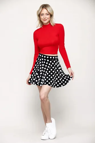 Vista 5 de Made By Johnny Minifalda plisada y elástica casual para mujer con pantalones cortos