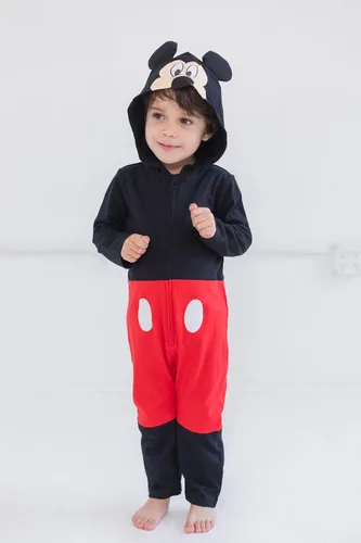 Vista 3 de Disney Mickey Mouse - Overol con capucha y cremallera para bebé