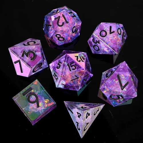 Vista 11 de DND - Juego de dados de metal, UBEUCK 7 piezas de dados de metal DND para cajas de juegos de mesa de Calabozos y Dragones