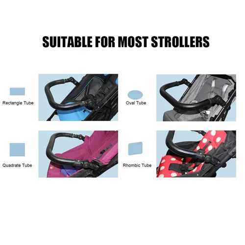 Vista 5 de Accesorios para cochecito, barras de parachoques para cochecito de bebé en ángulo para tubo rómbico para tubo cuadrado para tubo rectangular