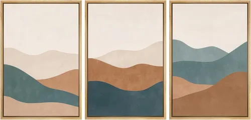 Vista 78 de SIGNWIN Lienzo enmarcado para pared, juego de arte sereno de pantanos con humedales verdes e ilustraciones de agua tranquila, arte moderno