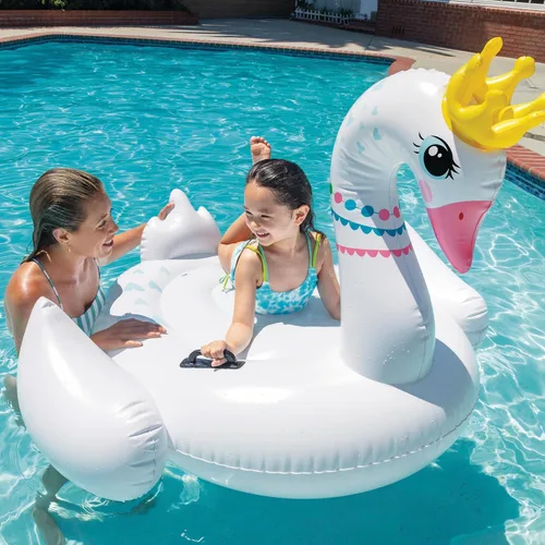 Vista 2 de Intex Majestic Swan Ride-On, tamaño inflado: 4.7 ft x 4.5 ft x 39.0 in (57562NP)