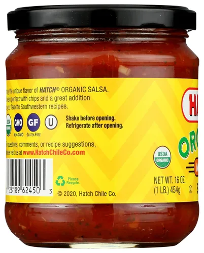 Vista 5 de Hatch Chile Company Salsa Mediana Orgánica 16oz