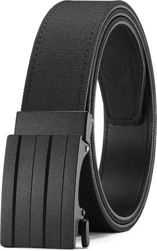 Vista 31 de CHAOREN Cinturón para hombre de cuero con trinquete - Ajuste personalizable, estilo sin esfuerzo (35 mm)